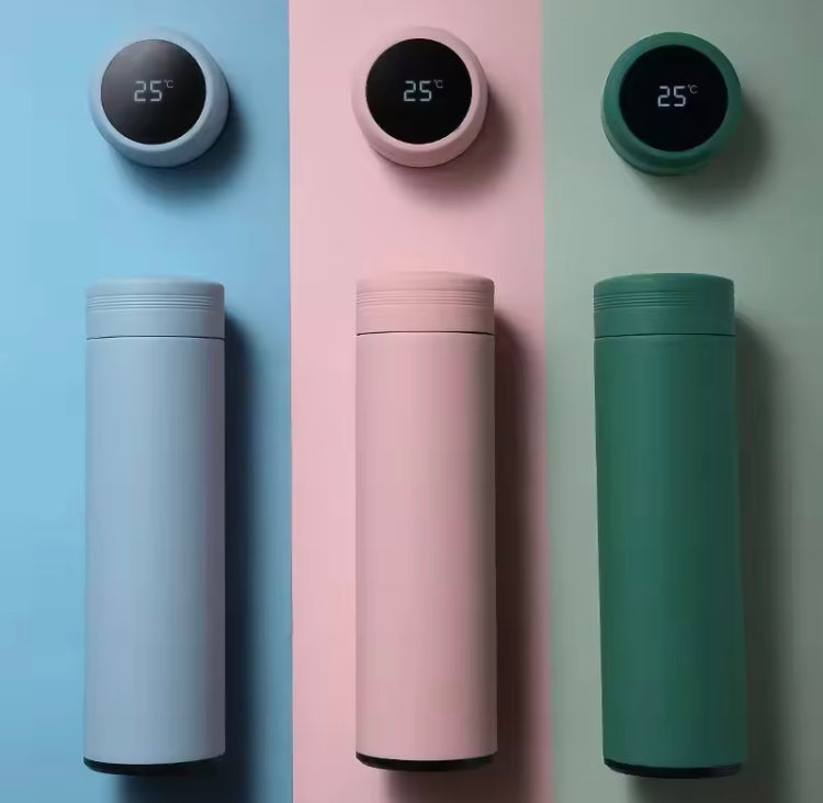 500ML LED Temperature Display Bottle, Stainless Steel Intellective Thermos with Double Bottom, Smart Vacuum Insulated Water Bottle 500ML LED Temperature Display Bottle, Stainless Steel Intellective Thermos with Double Bottom, Smart Vacuum Insulated Water Bottle